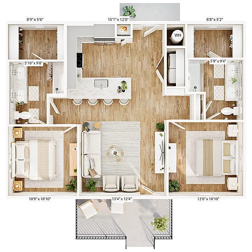 Floor plan Cottage B