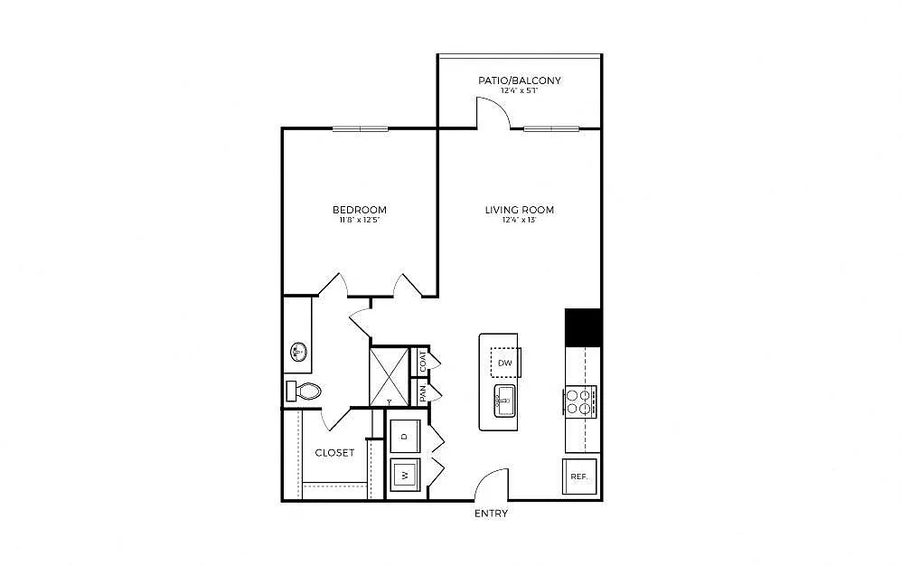 Floor plan A2S (Walk-in Shower)