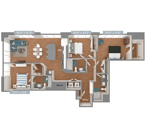 Floor plan C1-1512S-1-1502