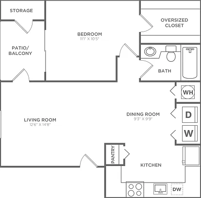 Tequesta | 1x1 | 755 SF Tequesta | 1x1 | 755 SF