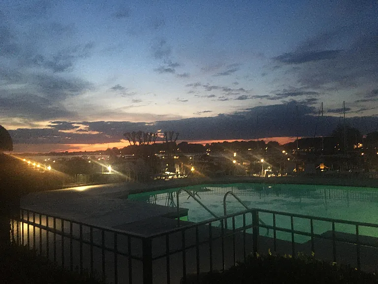 Pool at sunset