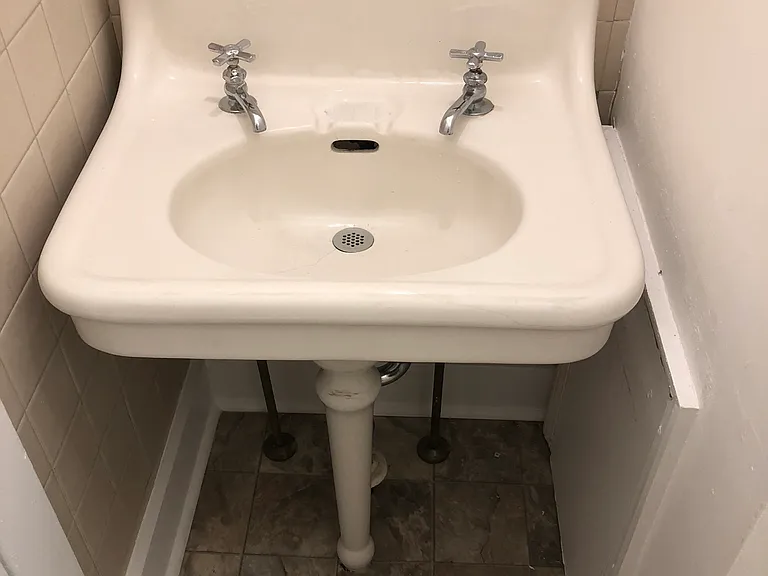 closeup of sink