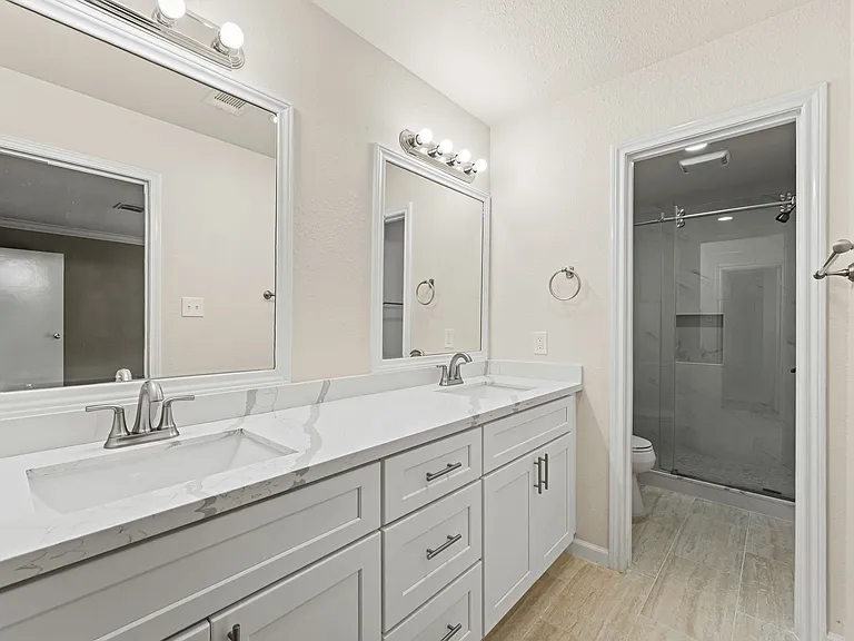 Primary bathroom with walk in shower