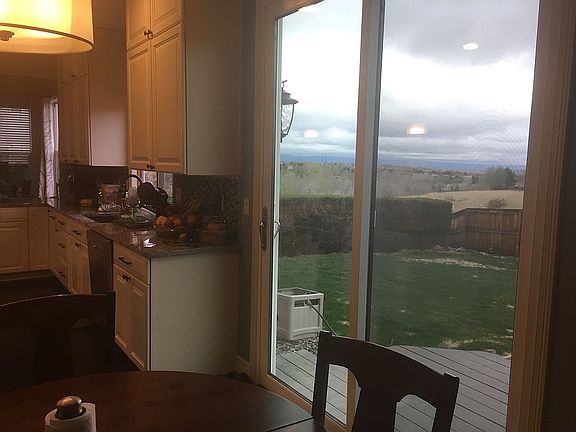 View from Kitchen to Backyard