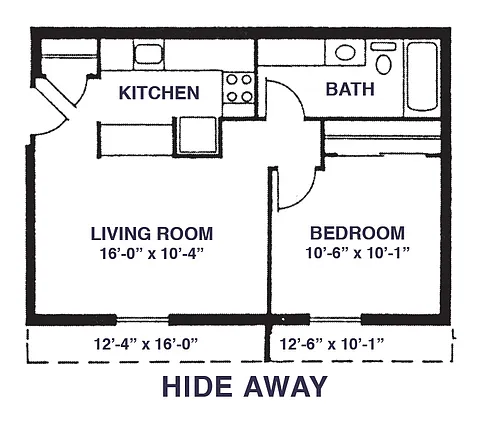 Floor plan Hideaway
