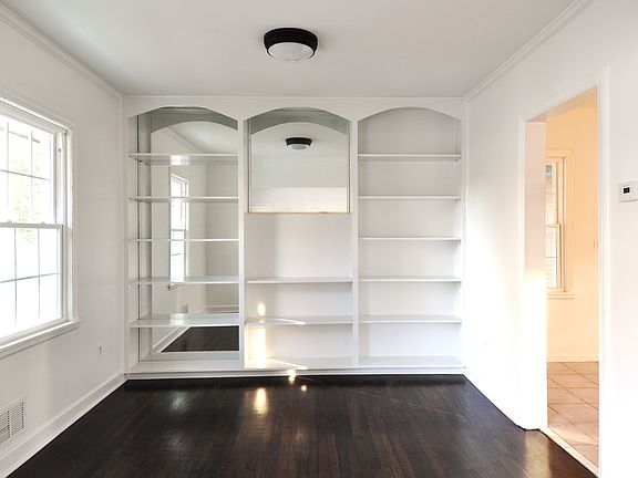 Den with built in shelves