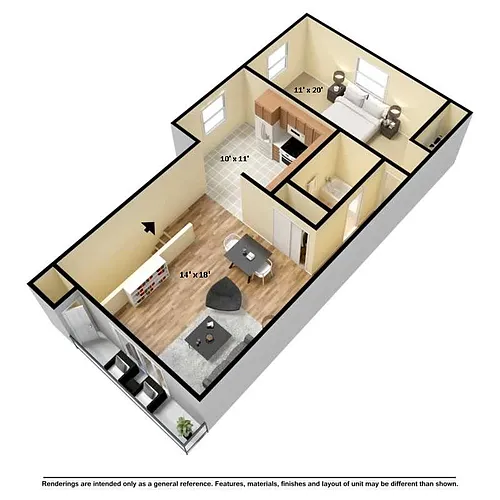 Floor plan 1BRUE