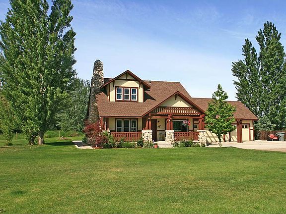 Custom built home with view of mountains