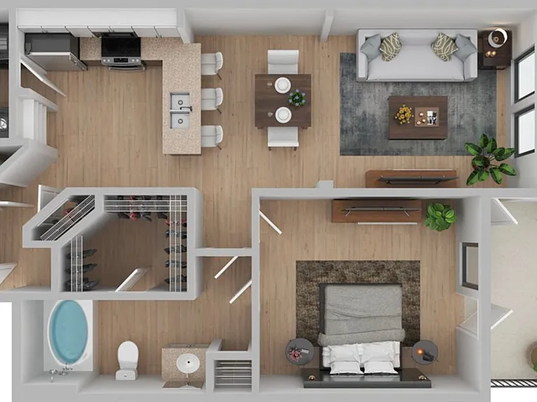 1 Bedroom | 1 Bath | 895 SF | Renovated 1 Bedroom | 1 Bath | 895 SF | Renovated
