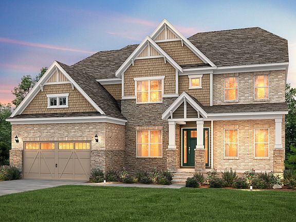 Worthington Exterior 4 features Brick, Stone, Shakes and Covered Front Porch