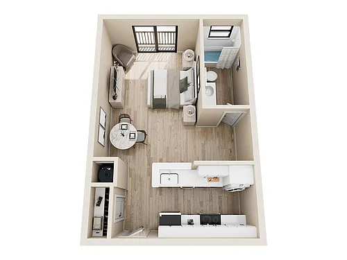 Floor plan One Bed