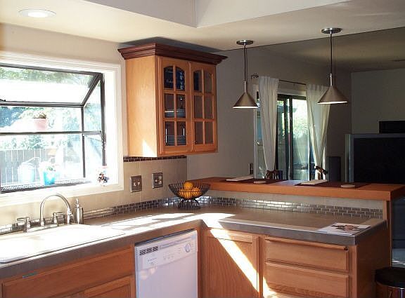 New counter tops & light fixtures