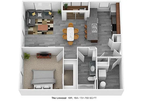 Floor plan DeSales Flats II - The Linwood