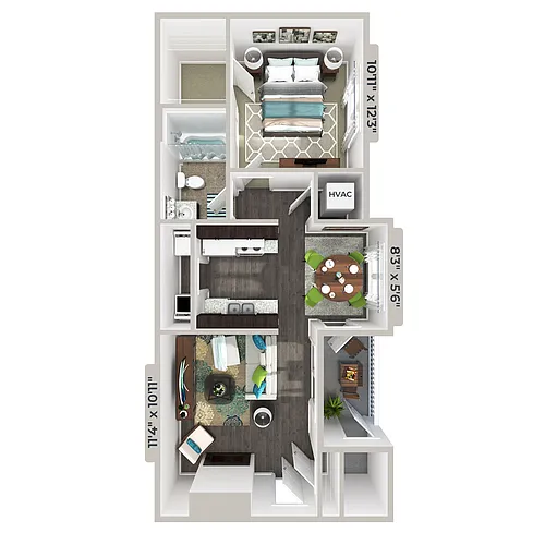 Floor plan 1X1