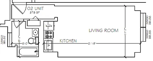 Floor plan Studio