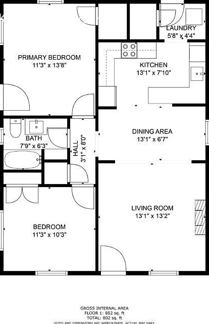 Available Now - Woodlea Melrose Historic District 2 bed 1 bath SFH with detached 2 car garage — Photo 3