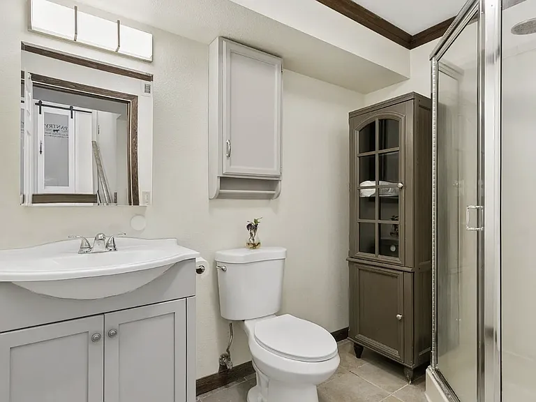 Bathroom on lower level.