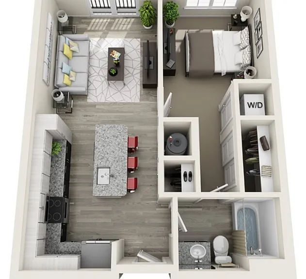 1C - 692 sqft 1C - 692 sqft