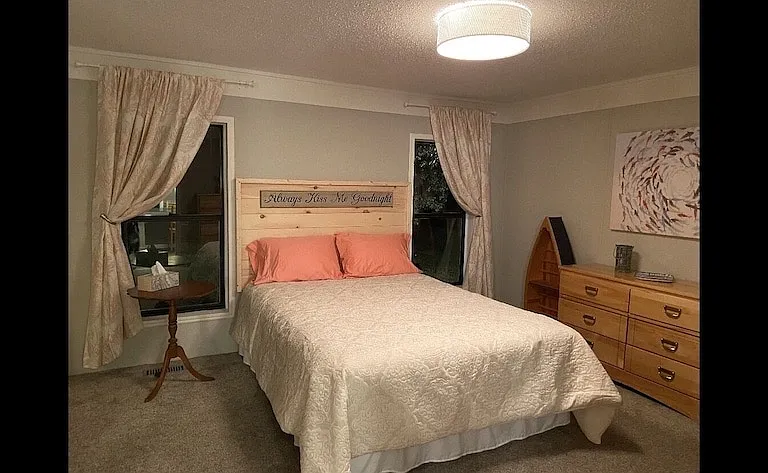 Master bedroom, with two full size closets