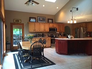 Kitchen with space for table