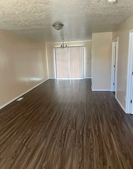 Living room and dining room