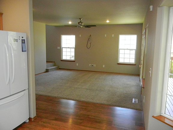 Kitchen opens to living room