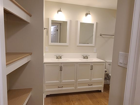 Bathroom with shelves
