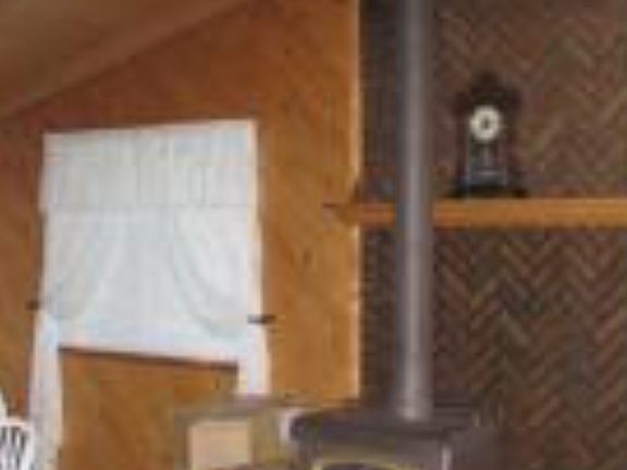 Fire box wood vaulted ceilin