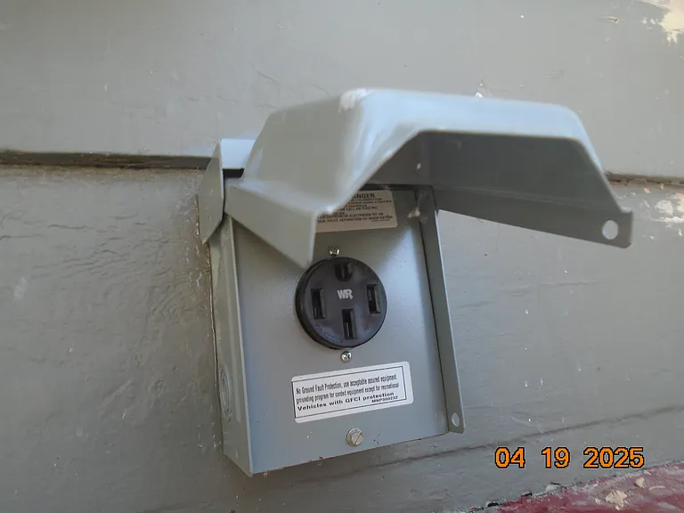 230 volt Electrical vehicle charging outlet in your parking space