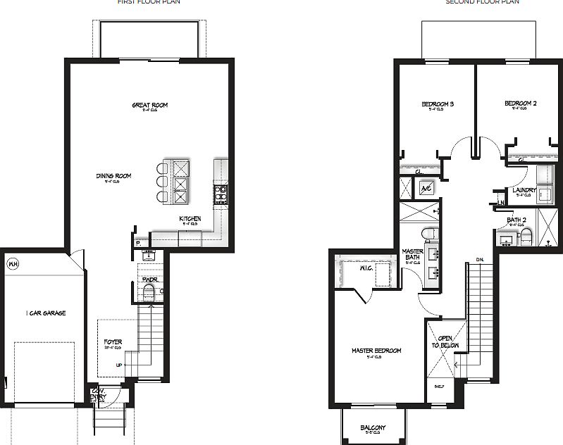 2 Story Townhome Plan, Marina Villas at Cape Harbour, Cape Coral, FL