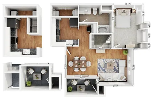 Floor plan 1B1