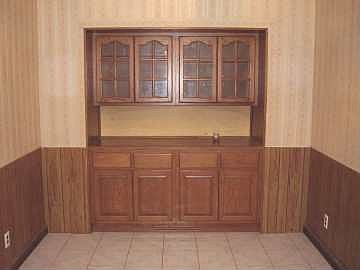 Custom built-in buffet in the dining area