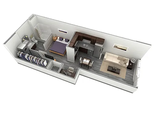 Floor plan Studio Grand Courtyard
