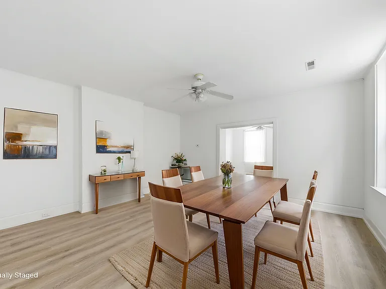 Dining room, virtually staged
