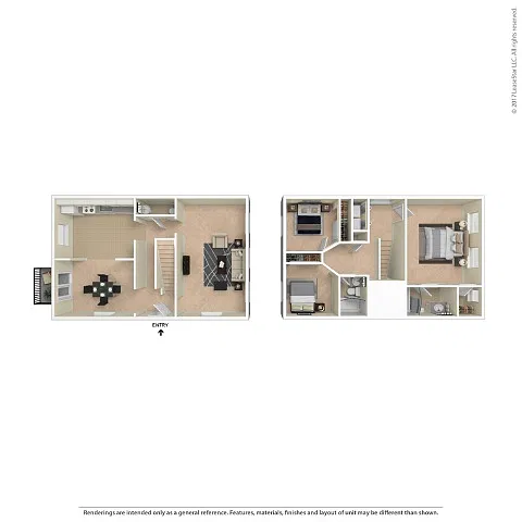 Floor plan 3x2TH H 1840sf