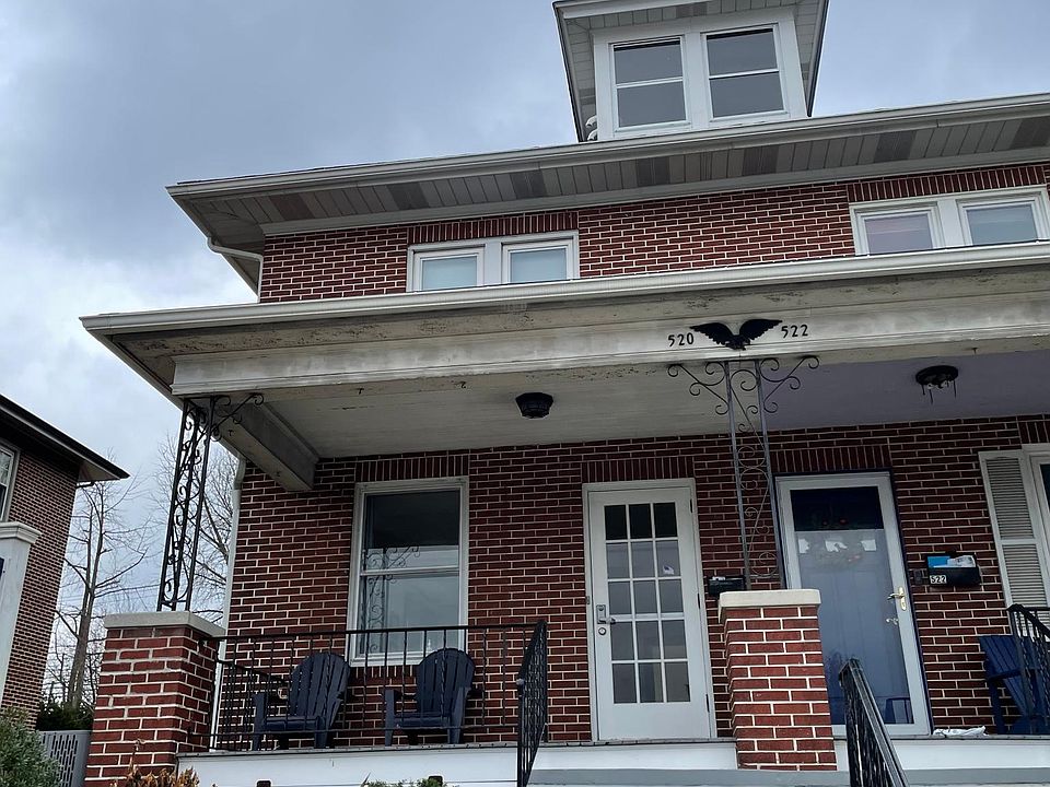 Front of apartment. Living space is on the second floor.