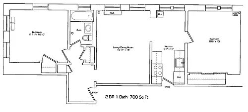 Floor plan 2 Bedroom