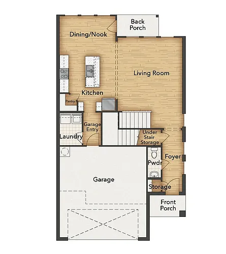 Floor plan 3 bedroom 2.5 bathroom