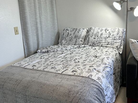 Full-sized bed included. Tenant must provide own linens and bedding.