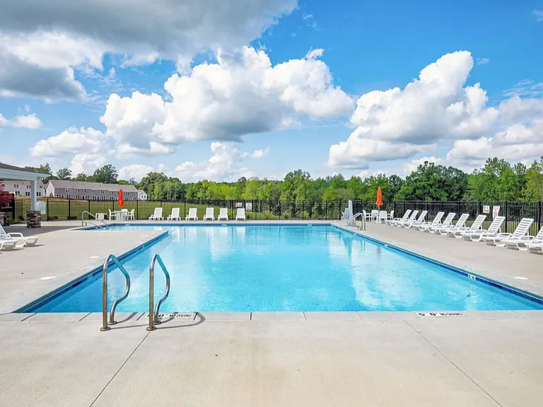 A few seconds of a walk to the community pool
