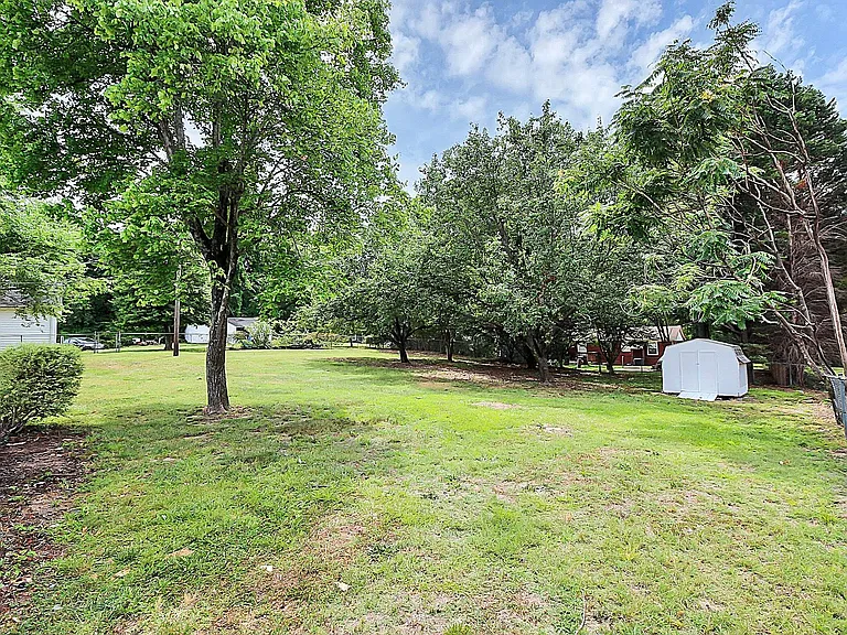 Backyard and storage building