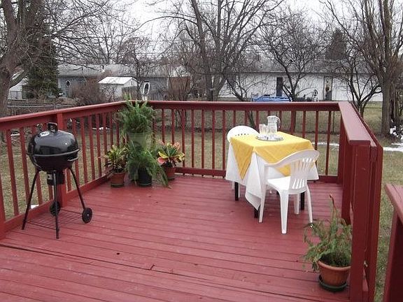 Huge Deck off kitchen which provides additional room for entertaining 