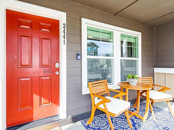Exposed aggregate front porch and stairs