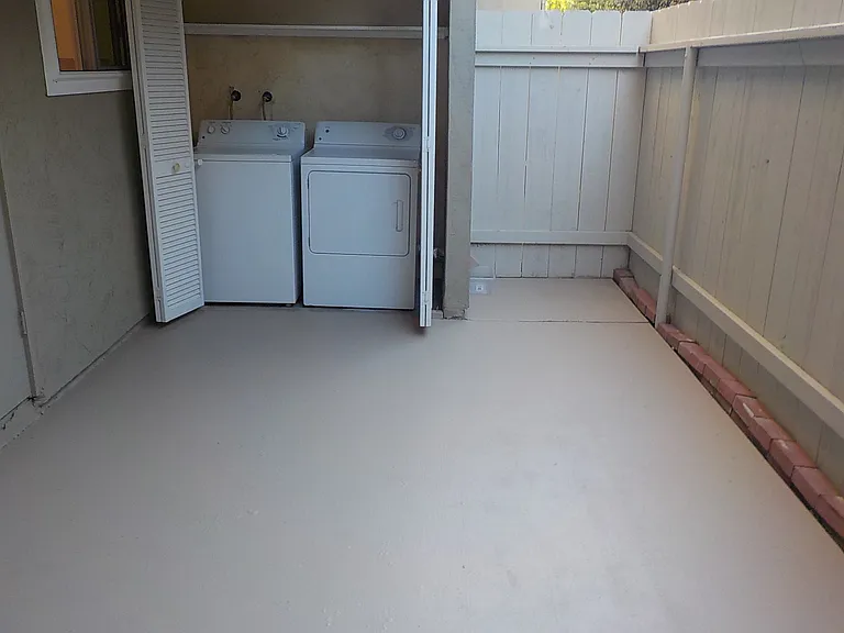 Private Patio with Laundry