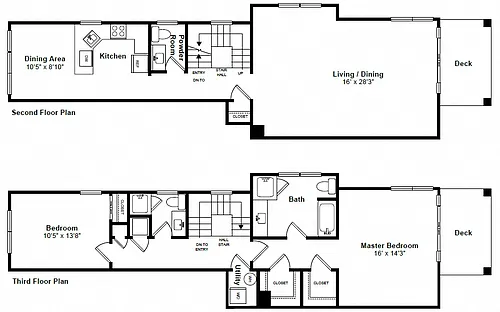 Floor plan Waterloo Townhome