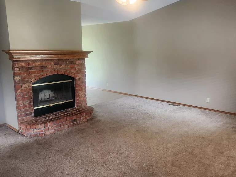 Living room fireplace