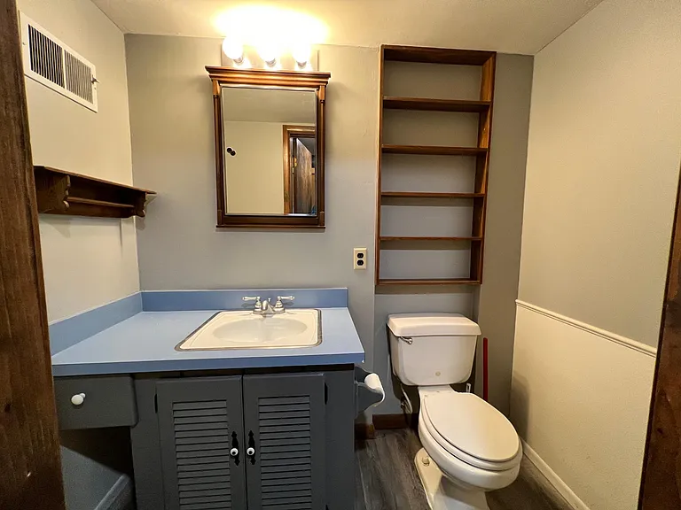 lower level bathroom, inside