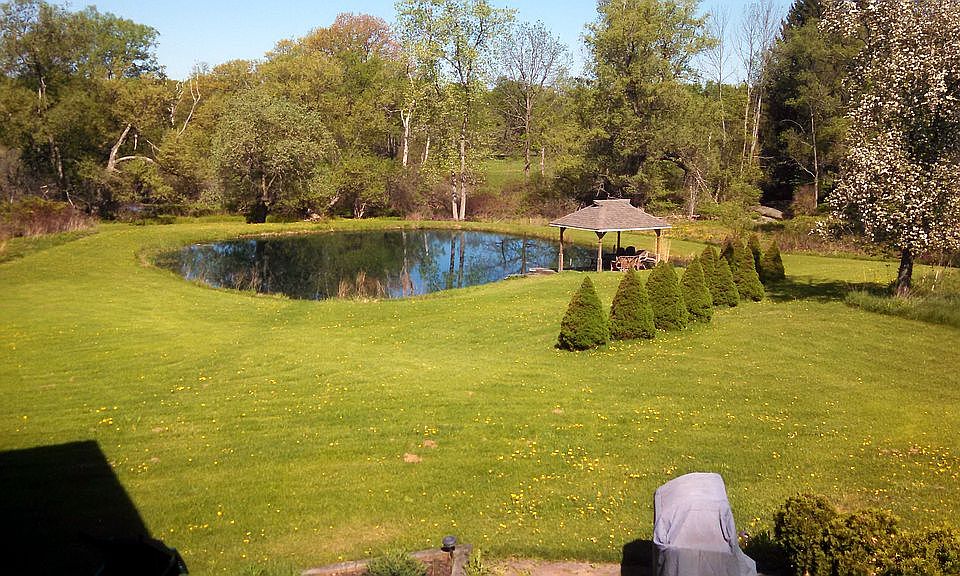 Pond view - basement patio