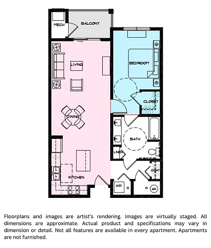 Floor plan 1 Bedroom