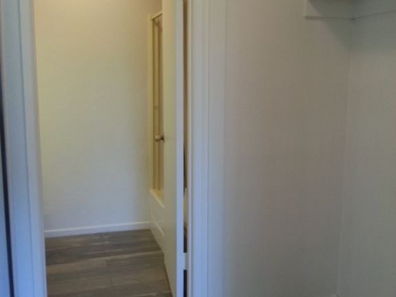 closet and bathroom entry